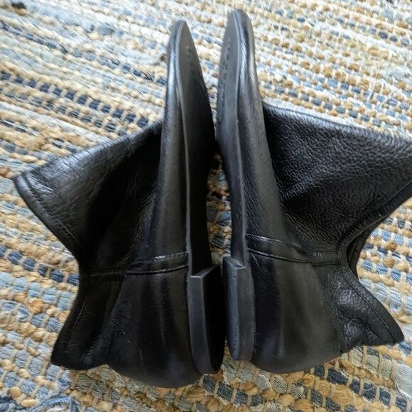 Rocket Dog Black Slouchy Pebbled Leather Ankle Booties 10 Pointy Toe Bikercore - Picture 7 of 8